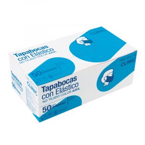 Tapaboca Mascarilla Facial Azul y Blanco Adulto Protects Clinic