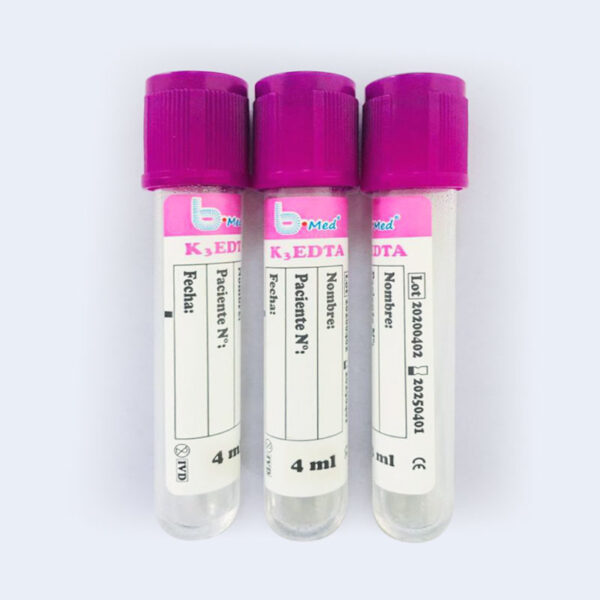 Tubo Morado para Recogida de Sangre (EDTA K3) 4mL B-MED ®